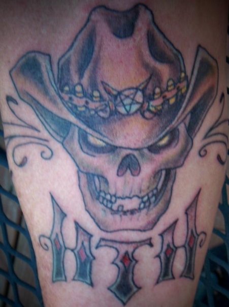 Fan tattoo of HTH skull logo